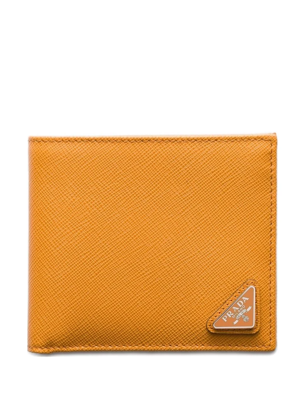 triangle logo leather wallet - 1