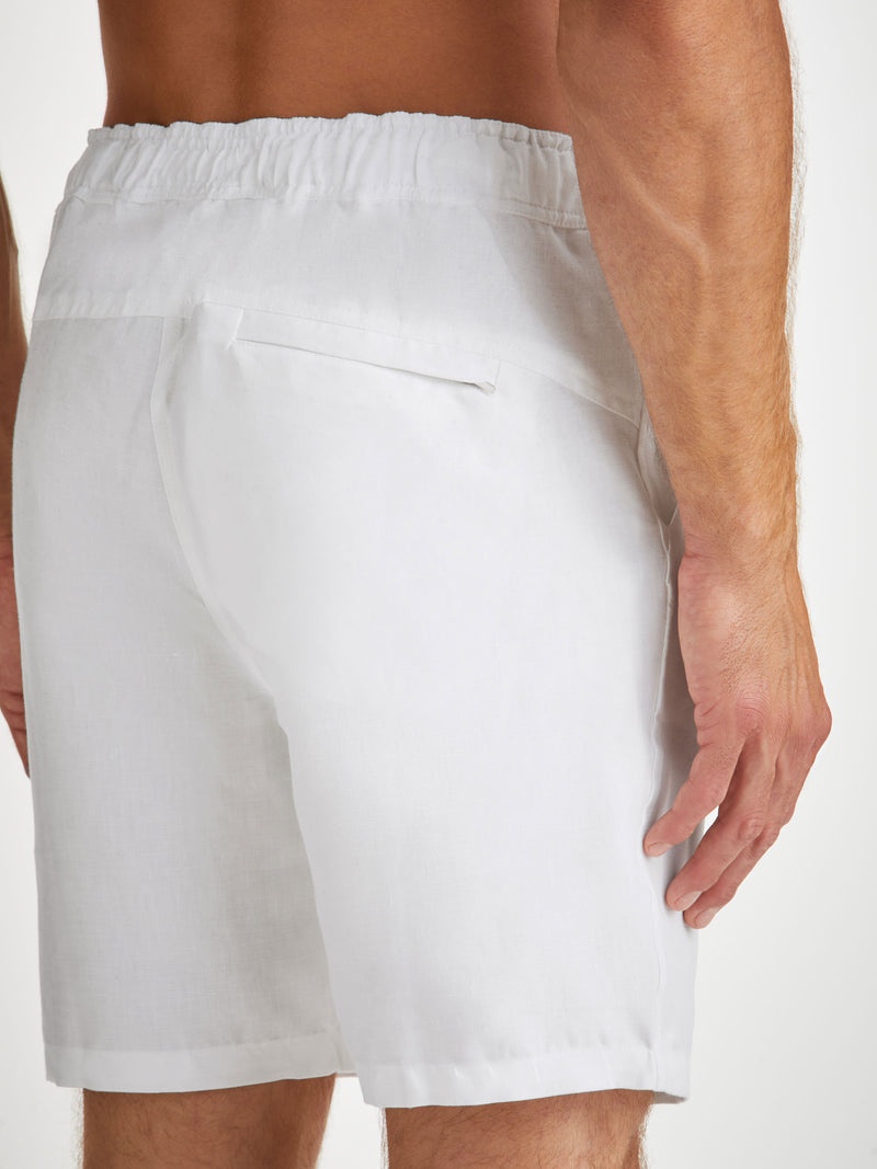 Men's Shorts Sydney Linen White - 7