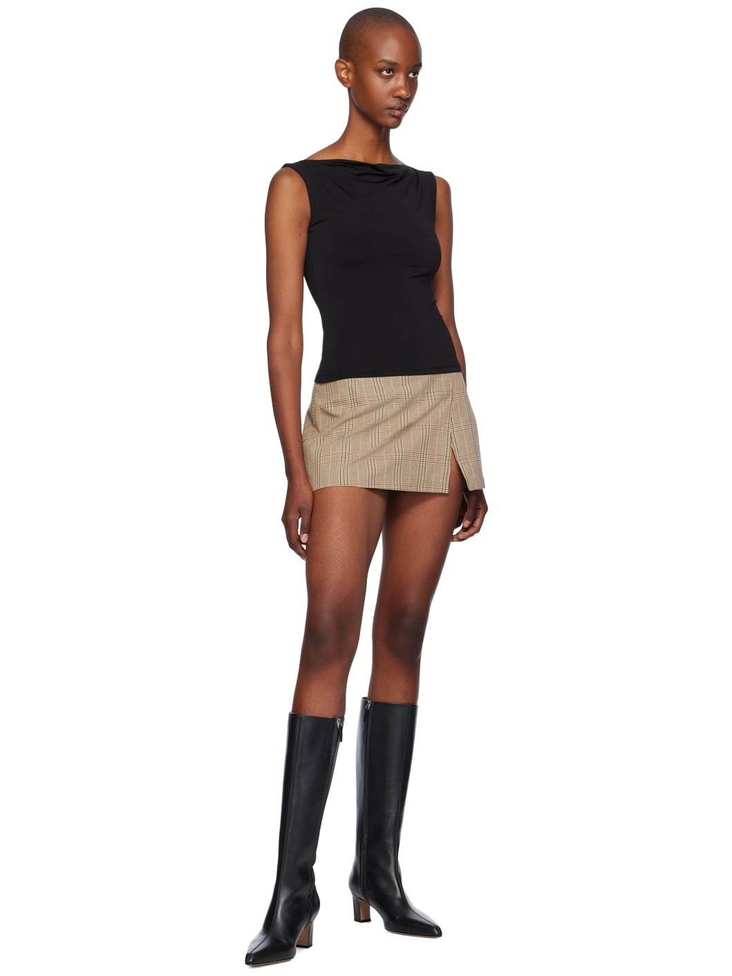 Brown Micro Miniskirt - 4
