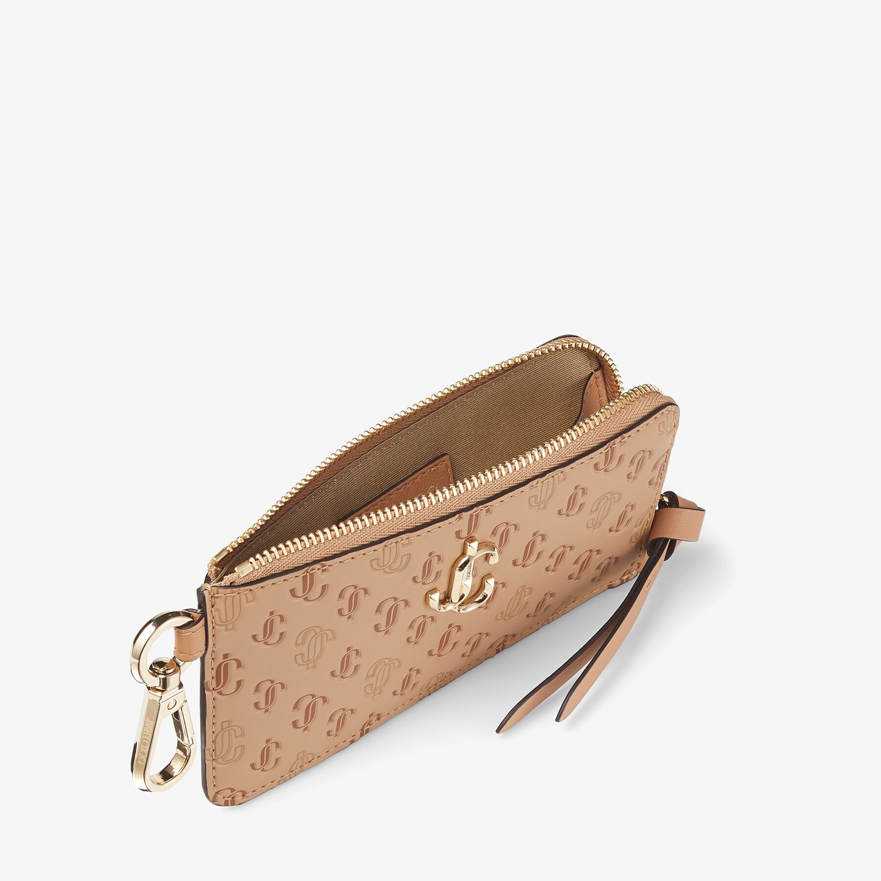 Lise-z
Caramel JC Monogrammed Leather Card Holder with Light Gold JC Monogram - 3