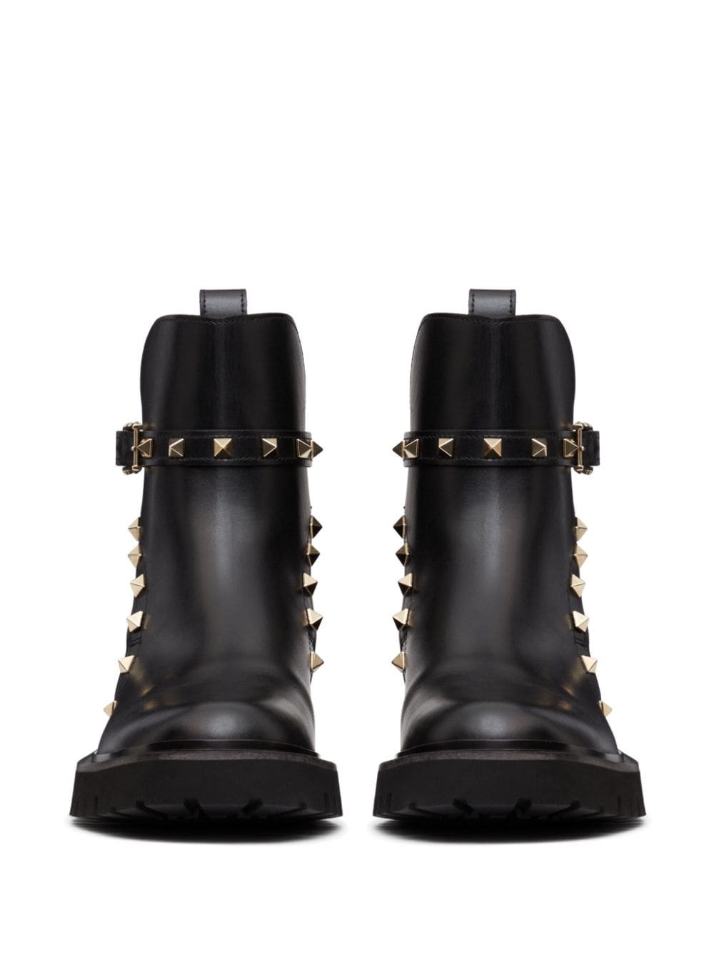 Rockstud-embellished leather ankle boots - 4