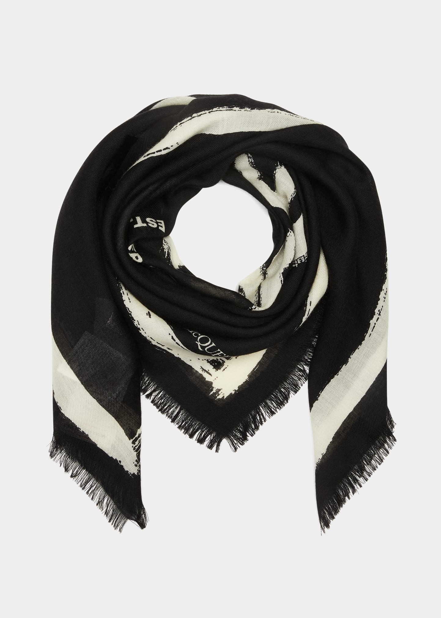 Graffiti Logo Wool Scarf - 1