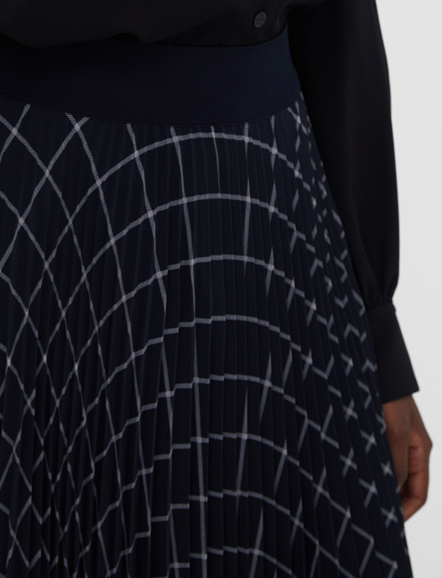 Printed Pleat Crepe Ade Skirt - 3