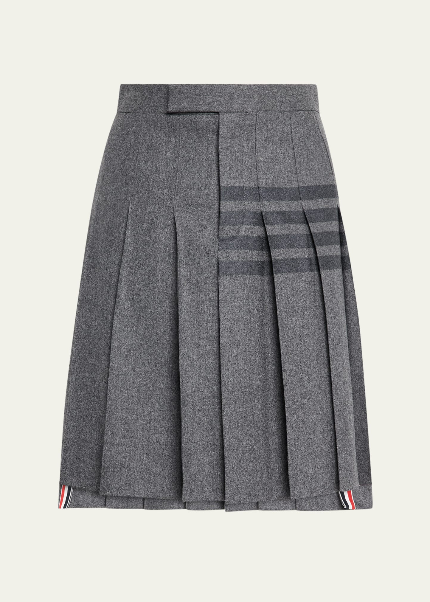 Men's Flannel 4-Bar Midi Pleated Skirt - 1