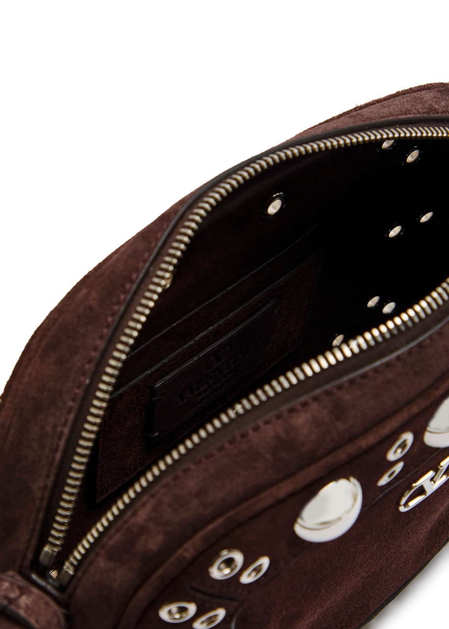 Valentino Garavani Nellcôte Studded Suede Cross-body bag - 4