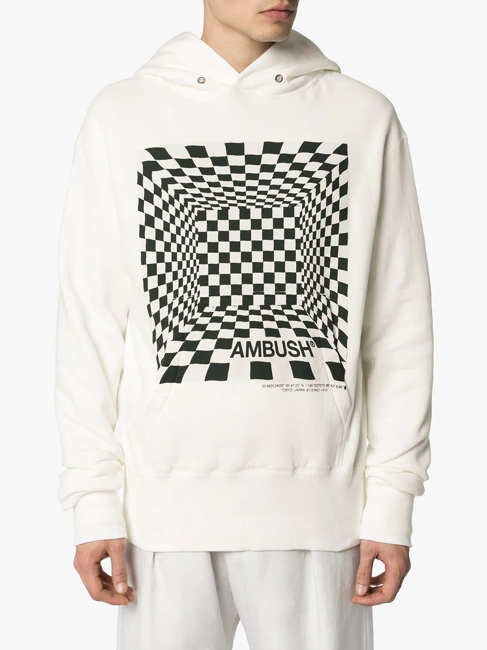 illusion print hoodie - 3