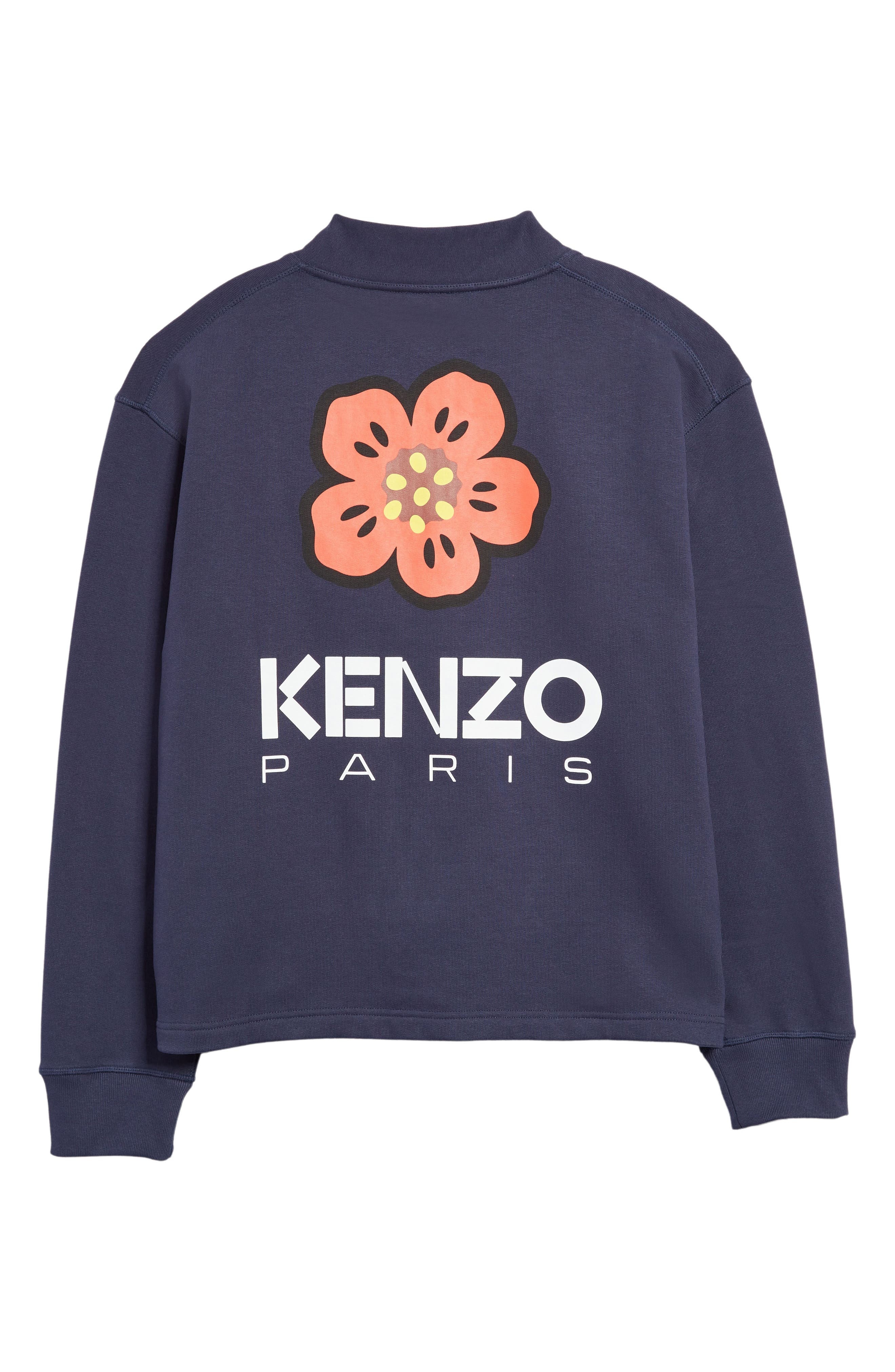 KENZO Boke Flower Graphic Fleece Cardigan in 77 - 7