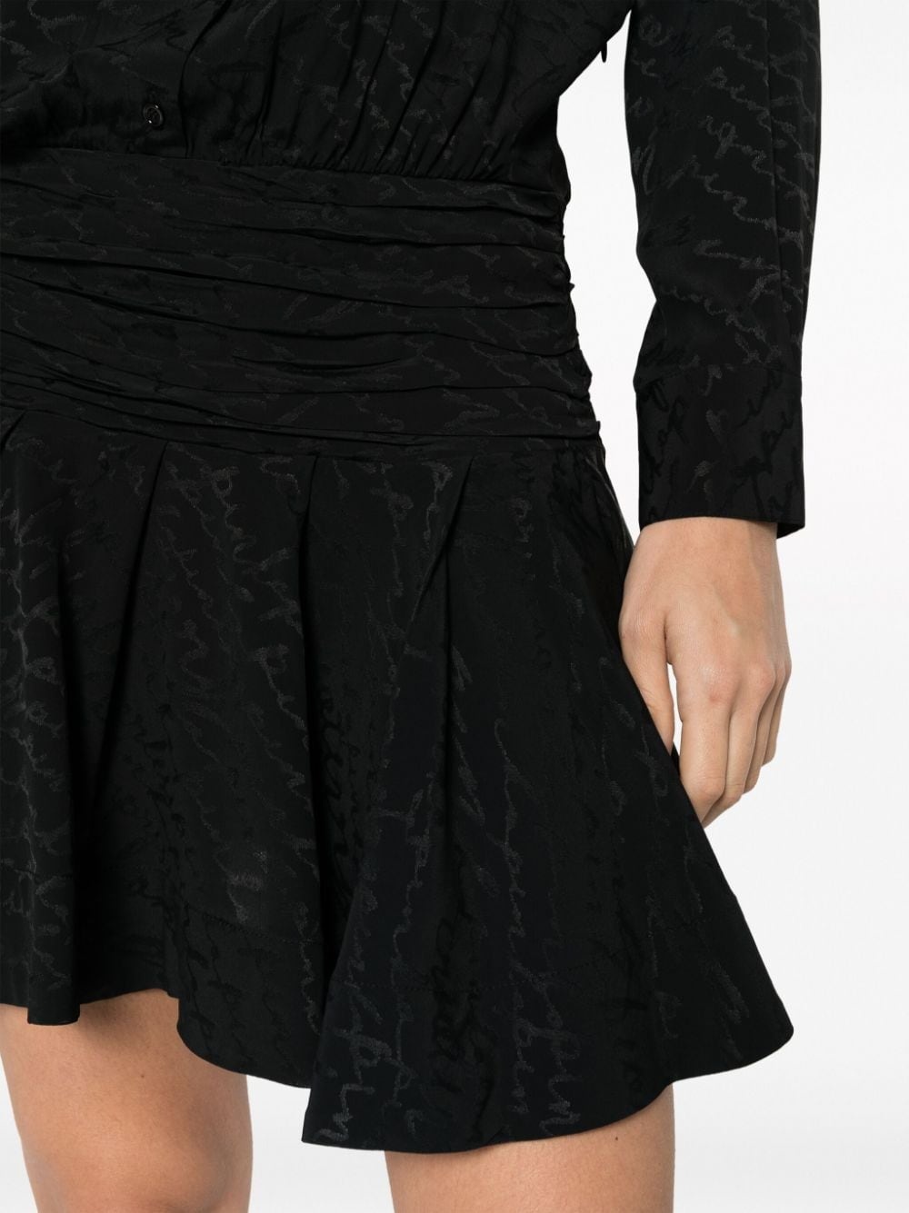Arzach logo-jacquard shirtdress - 5