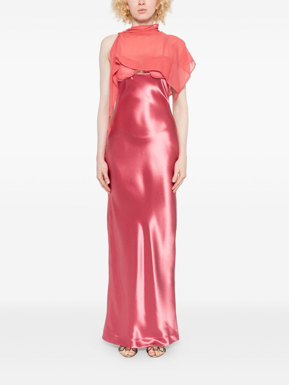 Suki satin cape dress - 2