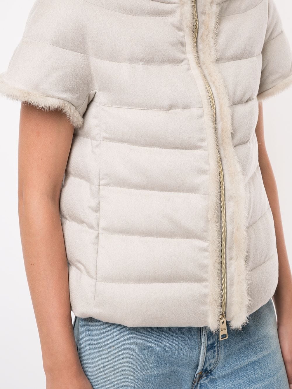 short-sleeve puffer jacket - 5