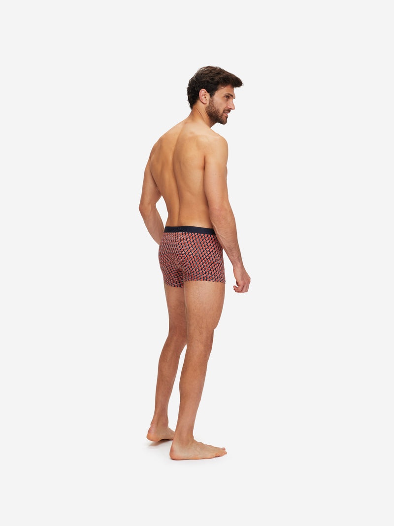 Men's Boxer Briefs Diamond Pima Cotton Stretch Red - 5