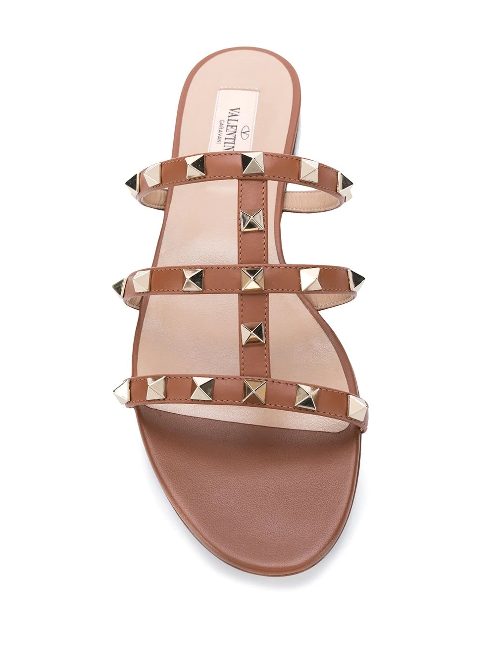 Rockstud flat slide sandals - 4