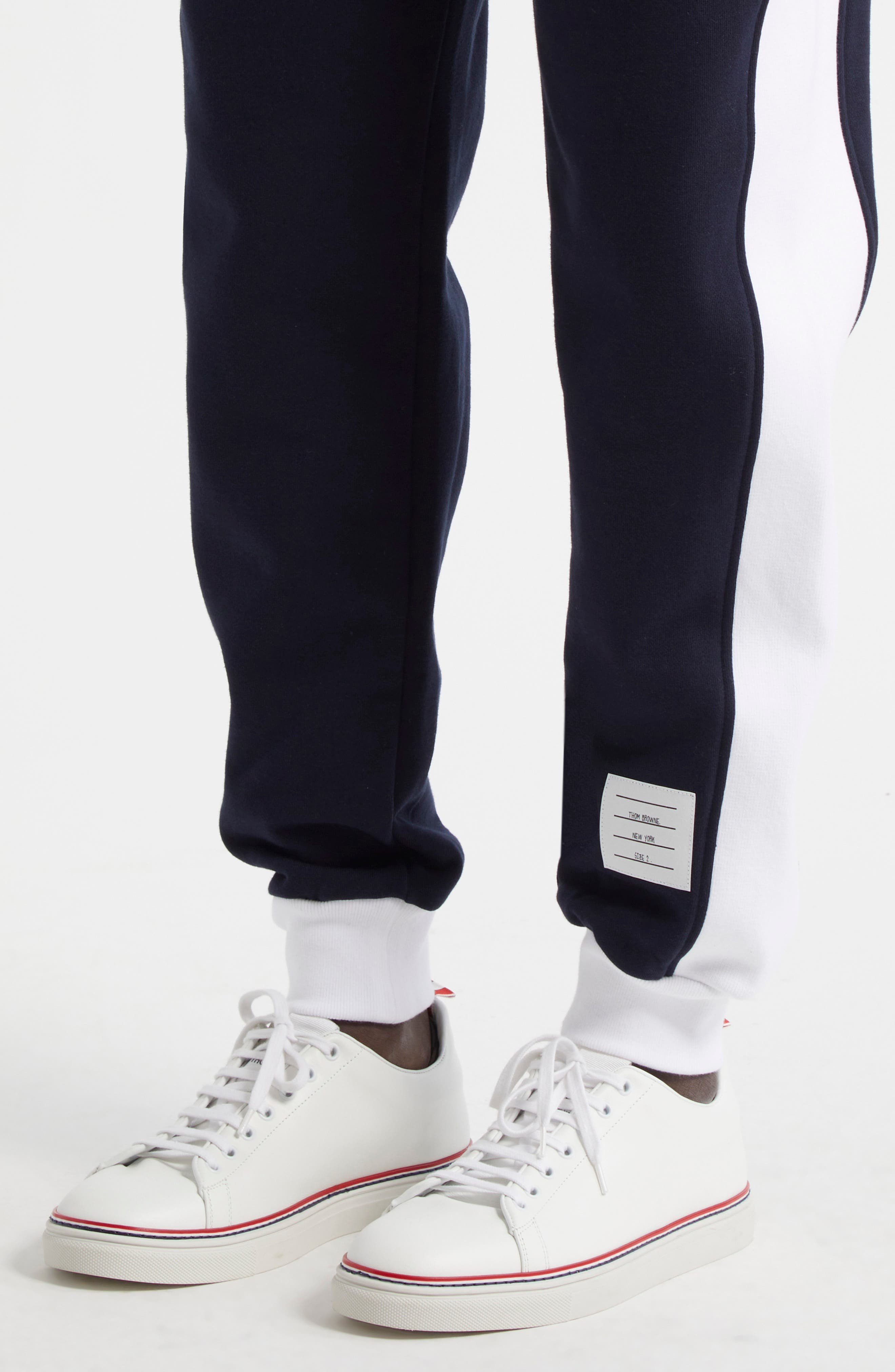 Thom Browne 4-Bar French Terry Joggers in Navy at Nordstrom - 5