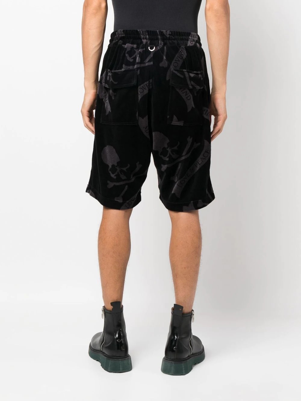 logo-print track shorts - 4