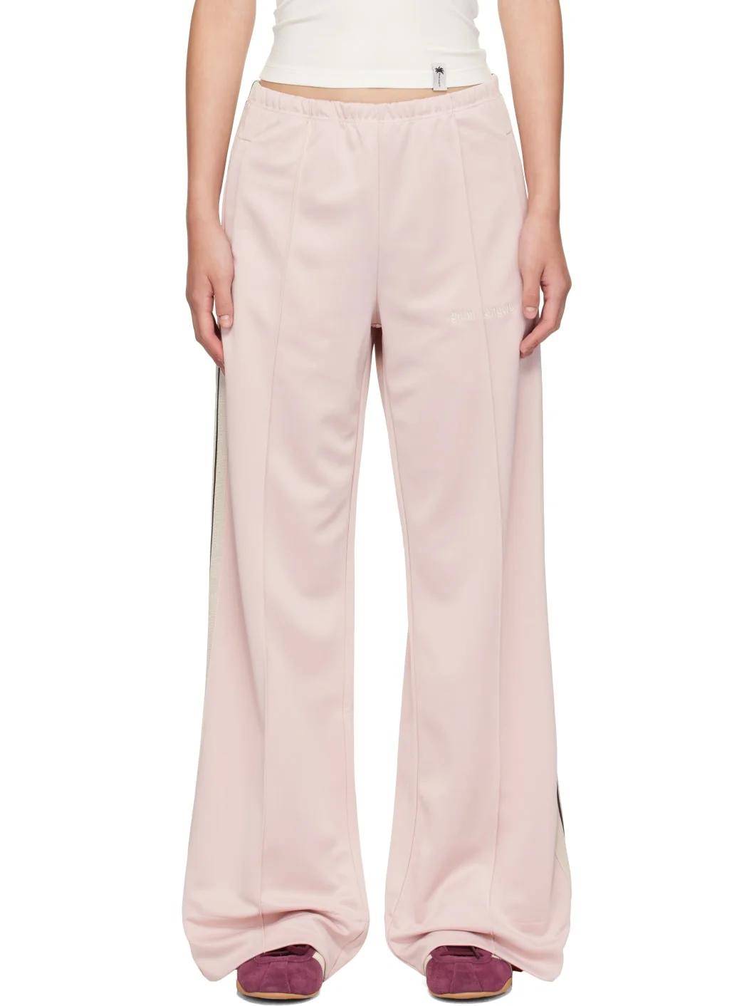 Pink Classic Logo Track Loose Pants - 1