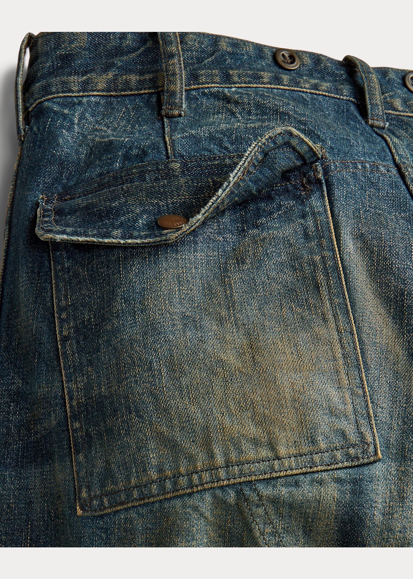 RRL by Ralph Lauren Delvin Distressed Denim Field Pant