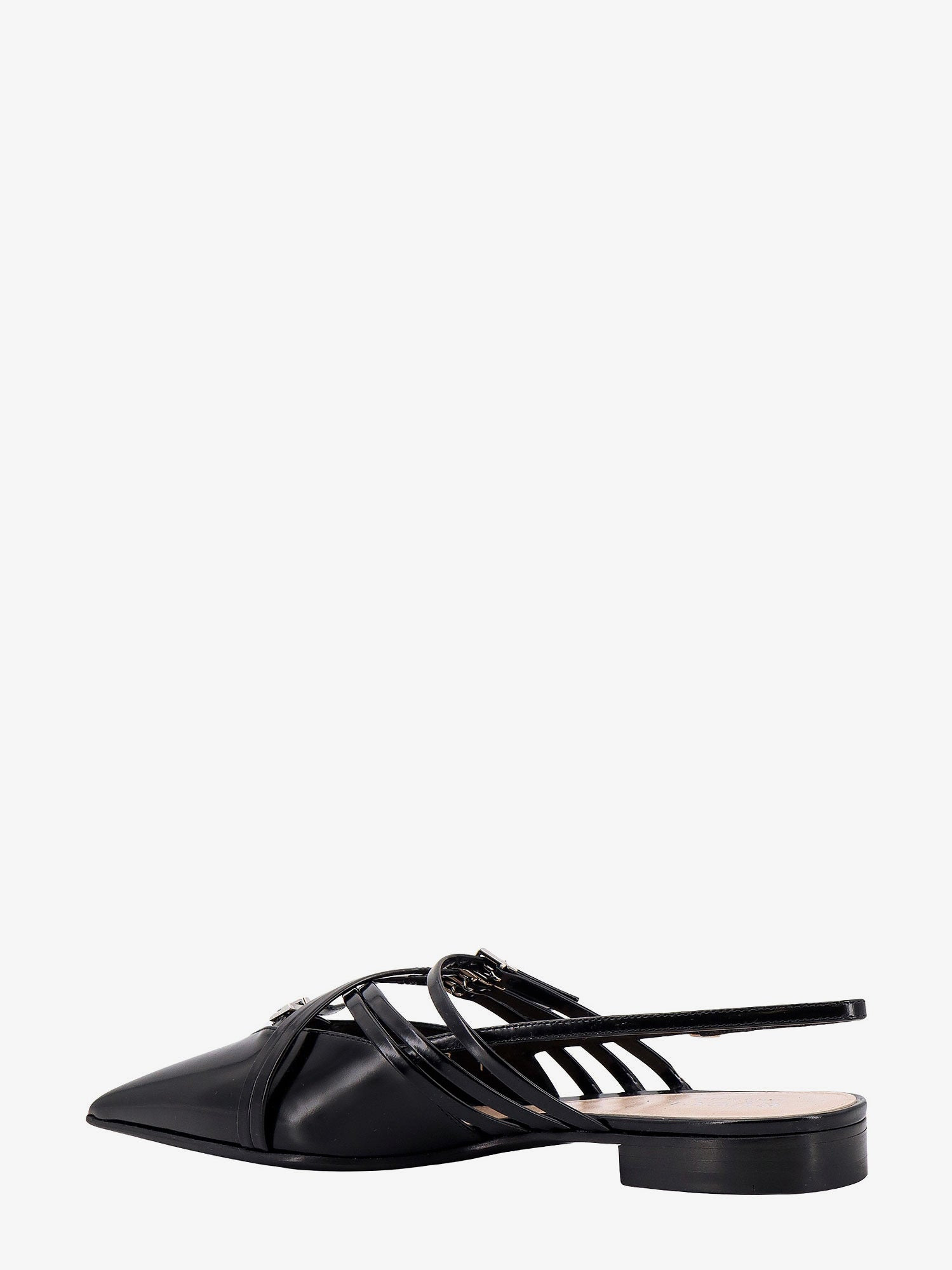 Leather Slingback With Bands And Gucci Buckle - 4