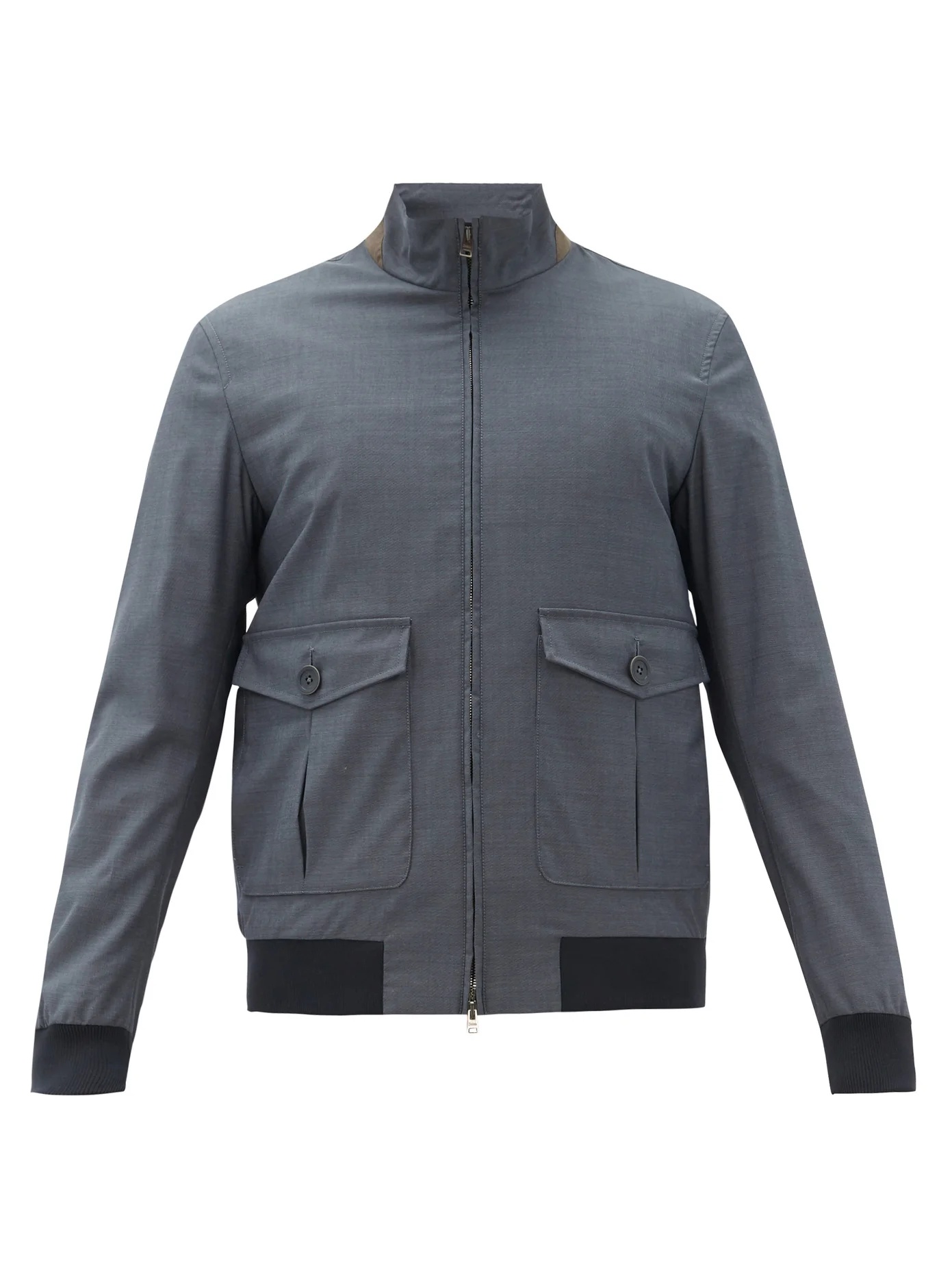 X Loro Piana stand-collar technical canvas jacket - 1