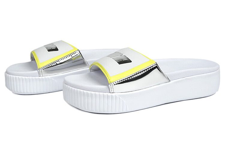 (WMNS) PUMA Platform Slide TZ 'White Silver' 369421-01 - 3