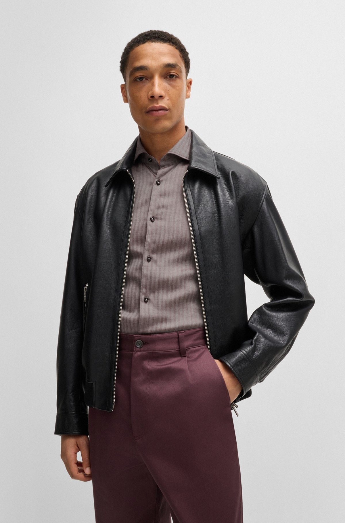 CASUAL-FIT SHIRT IN HERRINGBONE TWILL - 6