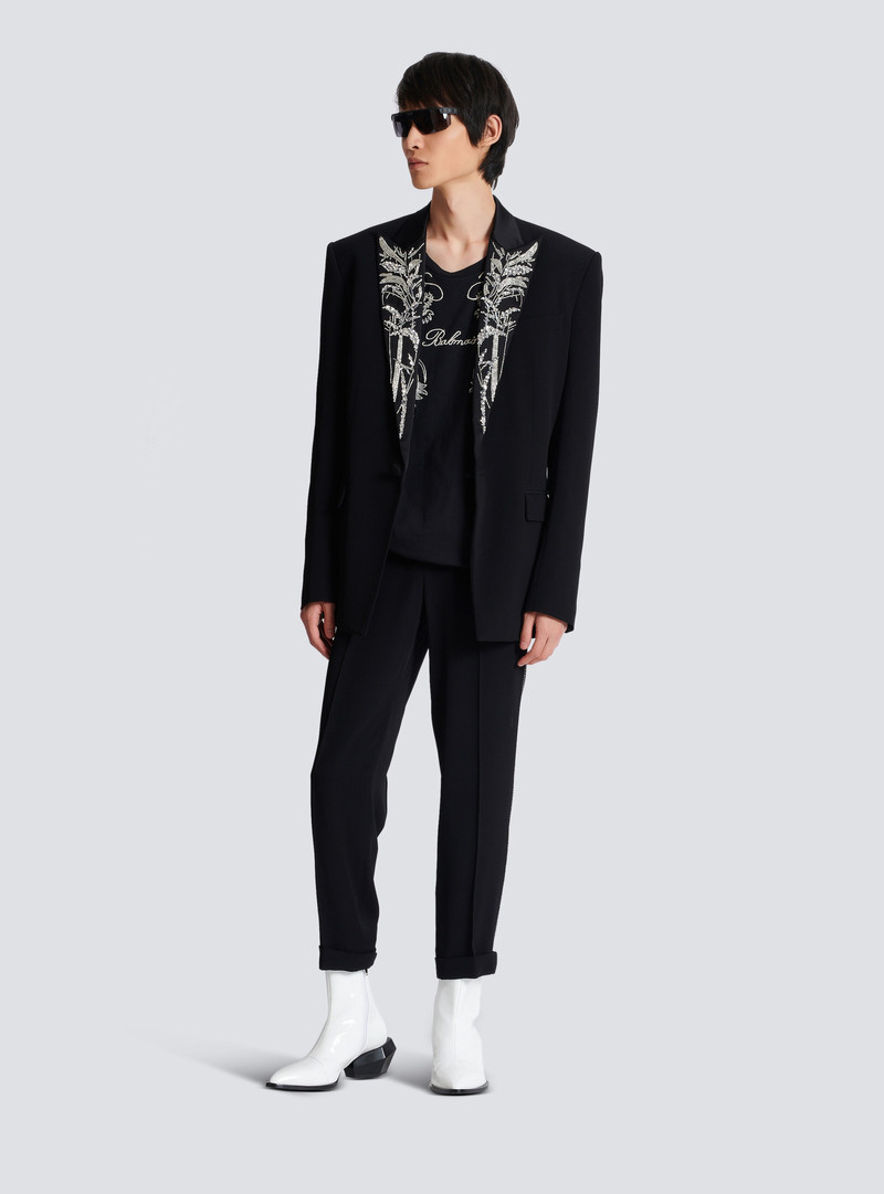Balmain Blazer with embroidered Bamboo collar outlook