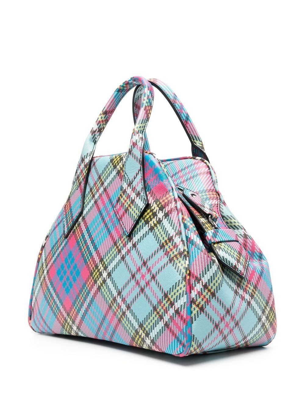 Yasmine tartan-check tote bag - 3