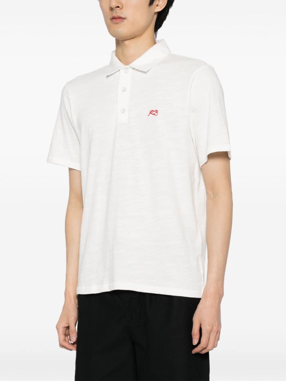 logo-embroidered polo shirt - 3