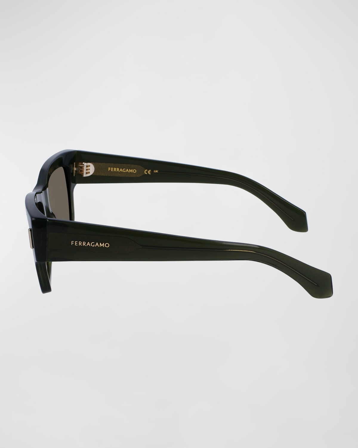Men's Rivets Acetate Rectangle Sunglasses, 53mm - 4