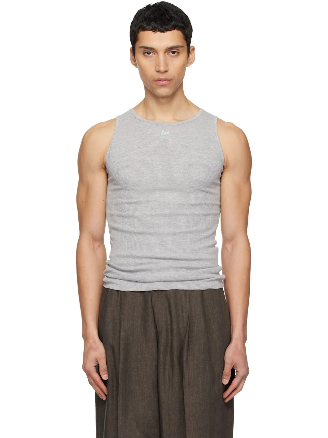 Gray Logo Patch Tank Top - 1