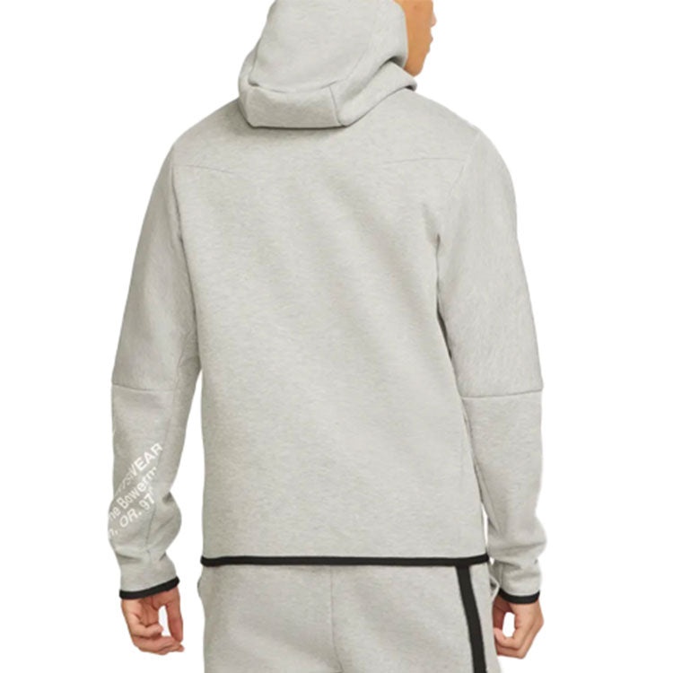 Men's Nike Printing Full-Length Zipper Cardigan Jacket Grey DM6475-063 - 5