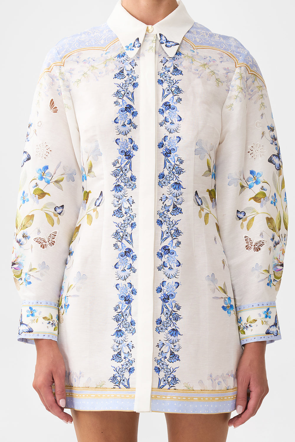 SHIRT DRESS WITH A LINE SKIRT - 6