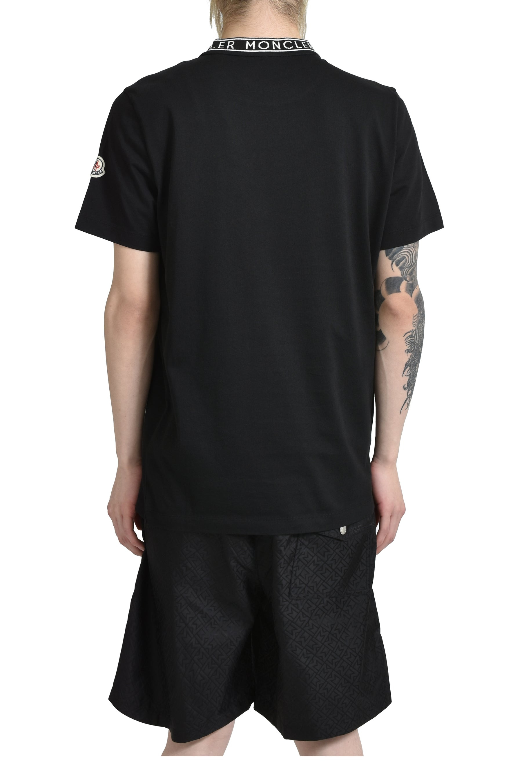 NECK LOGO SS T-SHIRT / BLK - 2