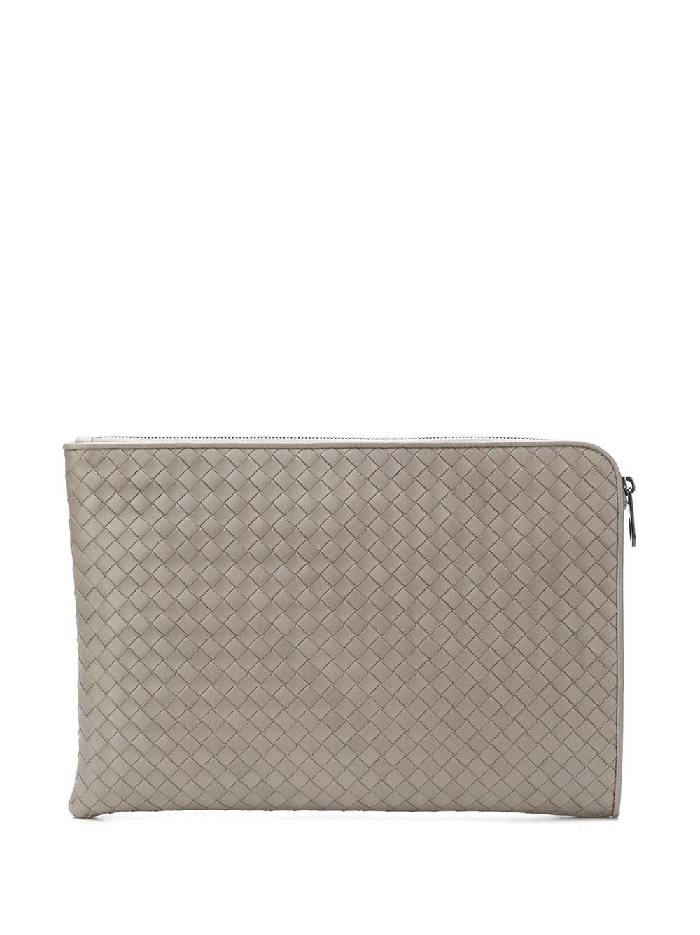 intrecciato weave clutch bag - 1