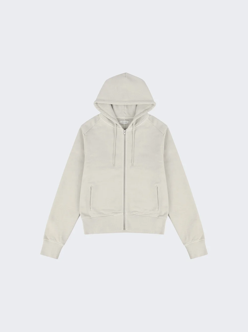 Slim Zip-up Hoodie Off White - 1