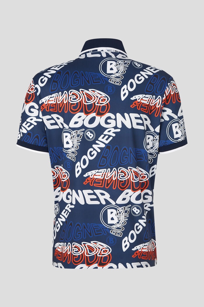 Cody Functional polo shirt in Dark blue/Red - 5