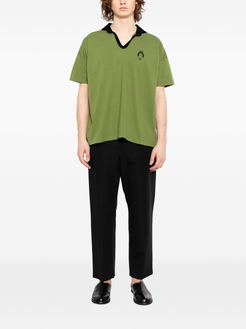 BODE graphic-print V-neck T-shirt outlook