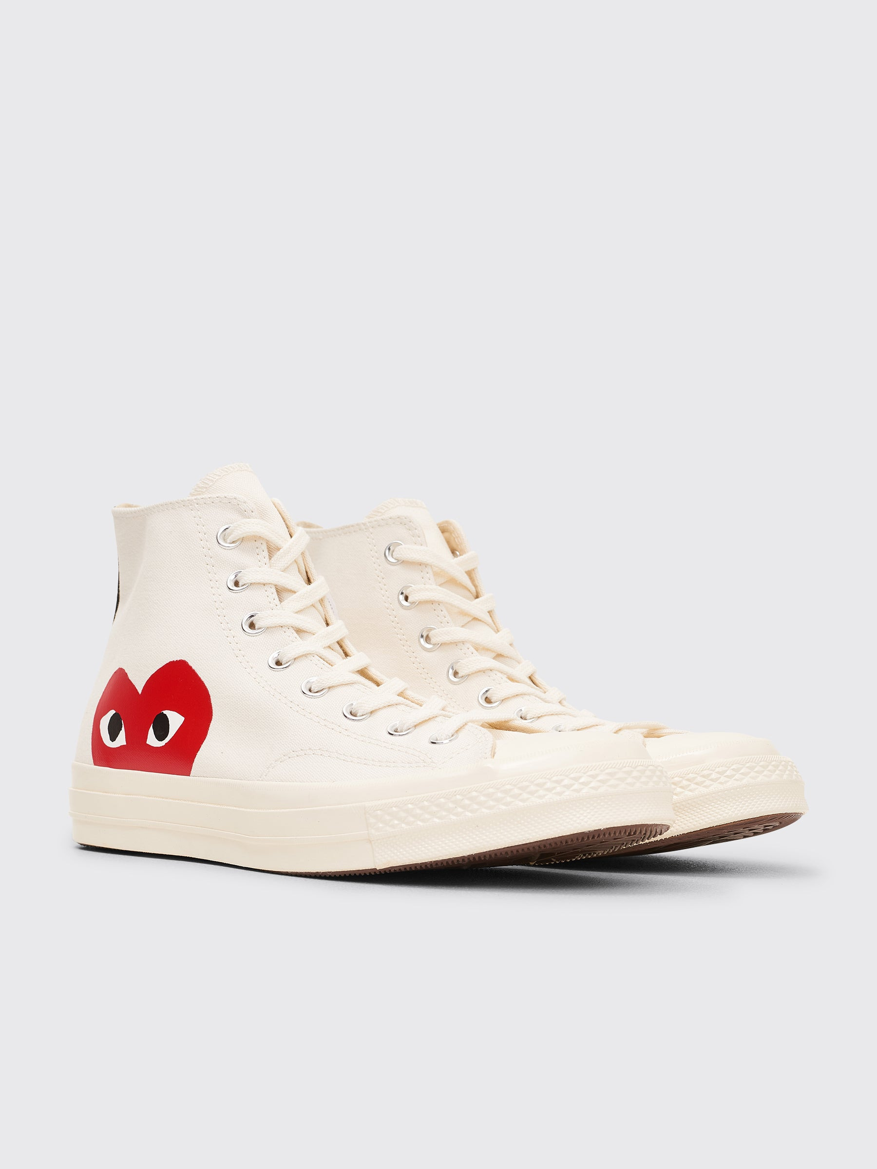 COMME DES GARÇONS PLAY X CONVERSE CHUCK 70 HI WHITE - 3