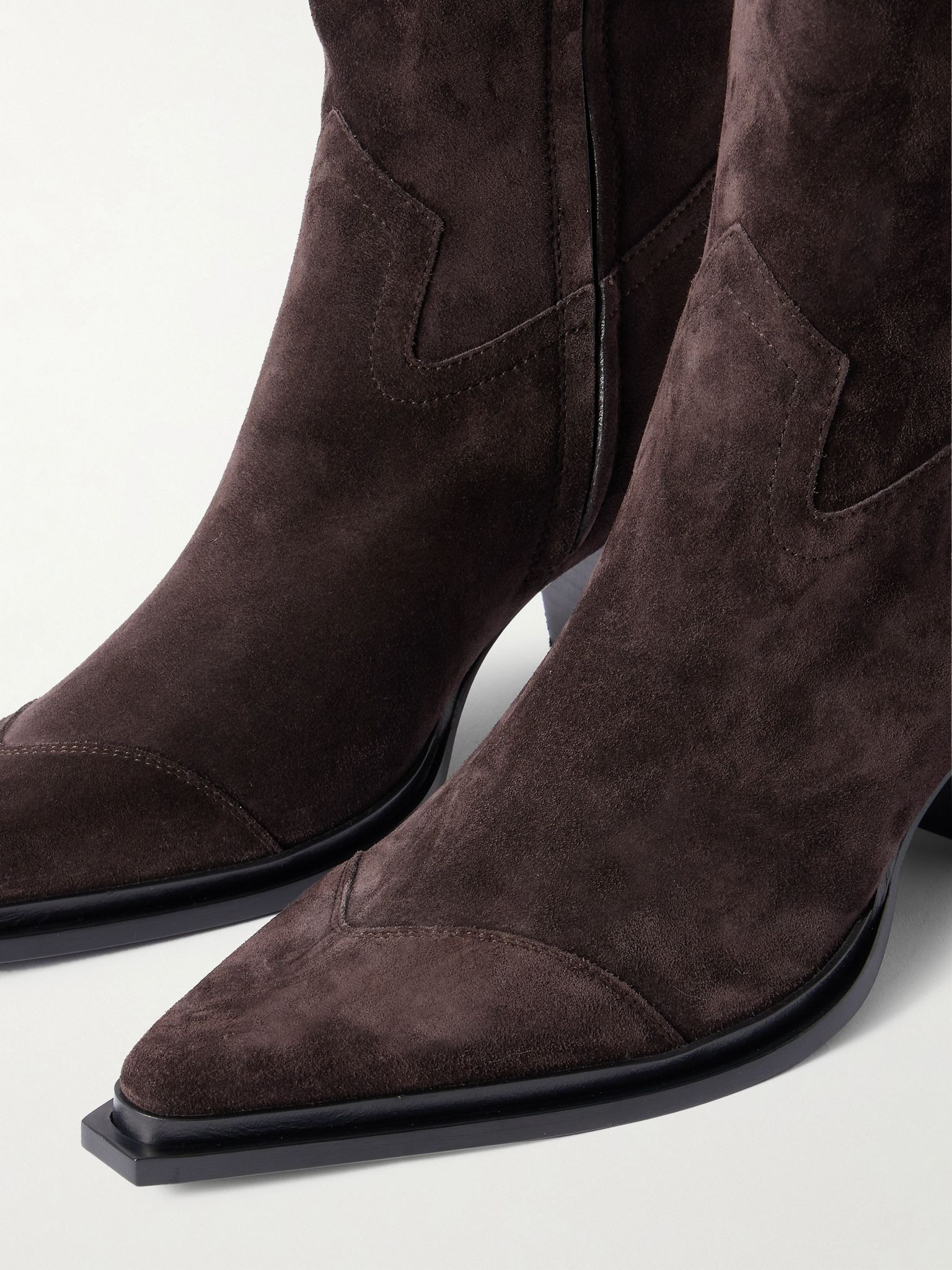 Cece 60 suede ankle boots Chocolate - 4