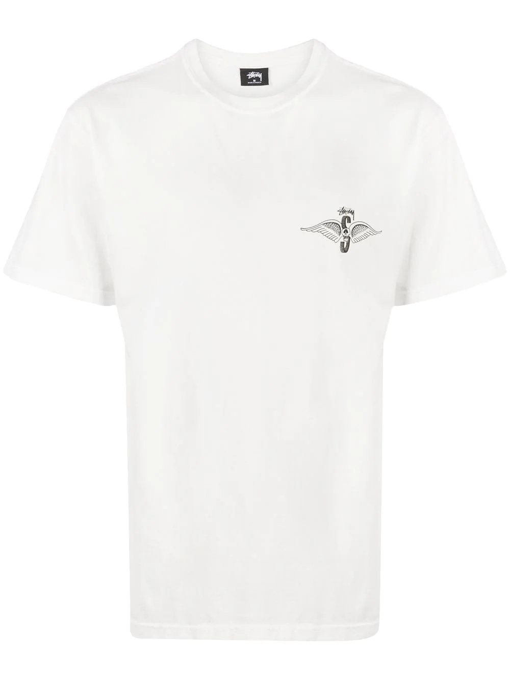 wings-print crew-neck T-Shirt  - 1