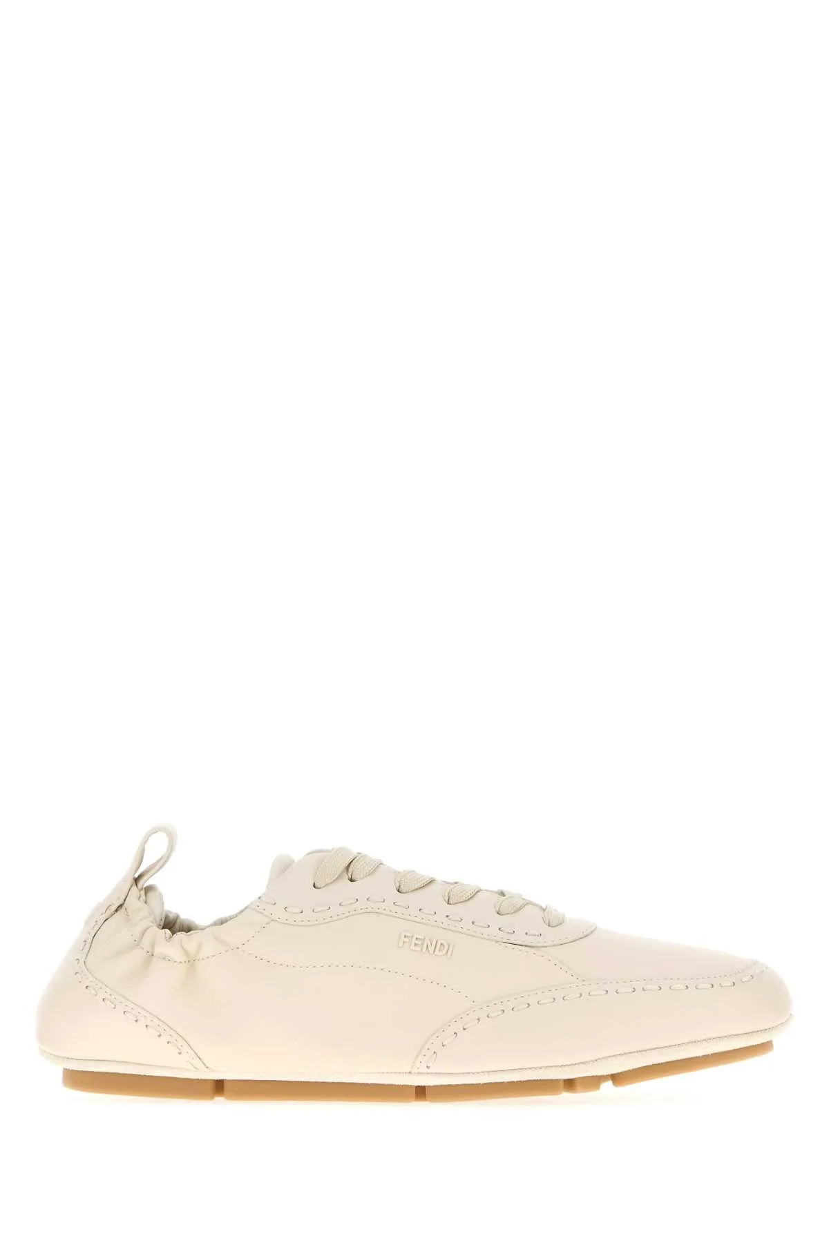 Fendi Men Ivory Leather Fendi Fit Sneakers - 1
