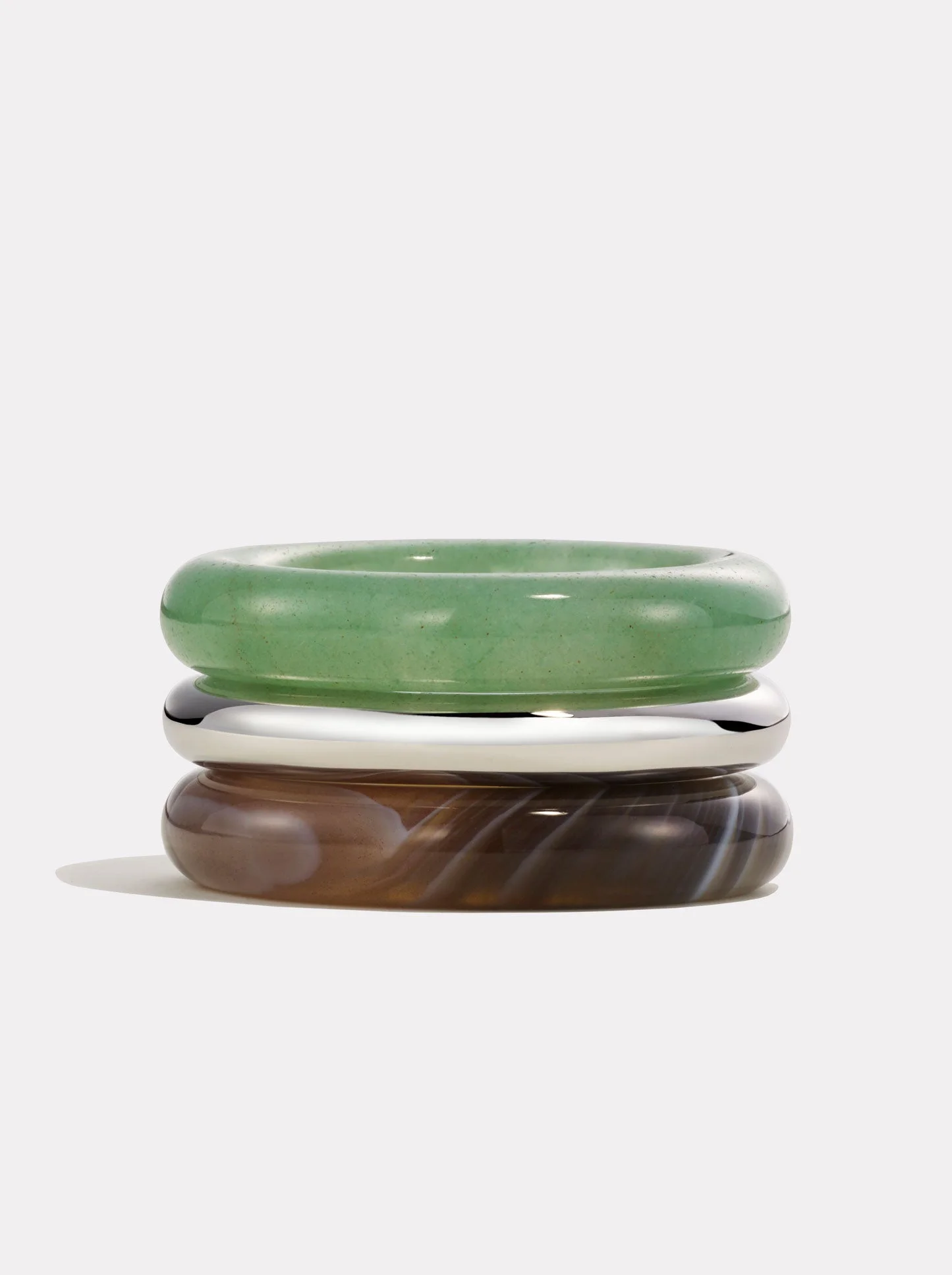 Stack_Stone Trilogy Stack Botswana Agate & Green Aventurine - 1