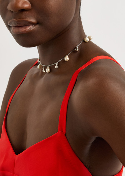 Vivienne Westwood Emiliana embellished charm necklace outlook