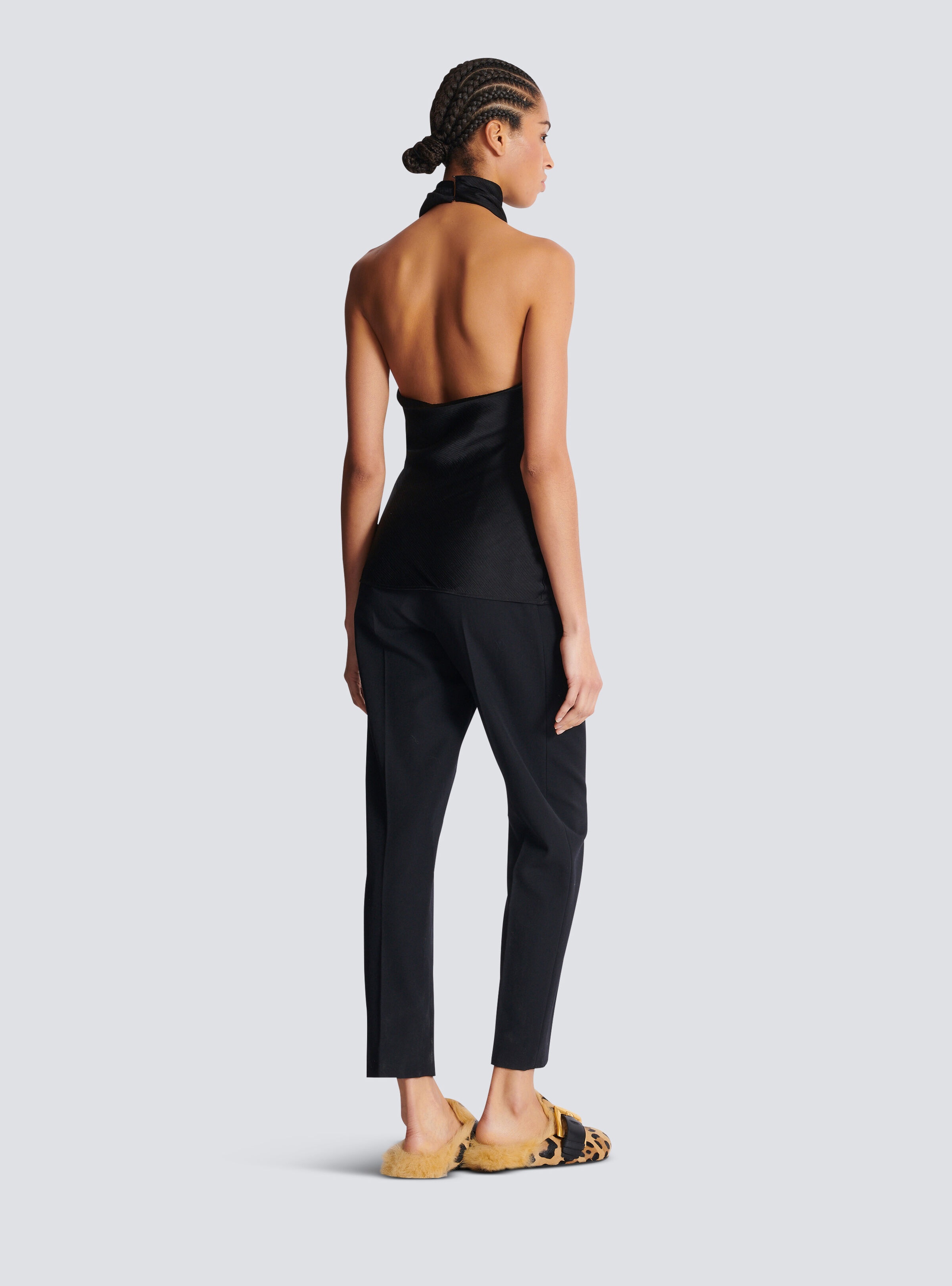 Backless crepe satin top - 4