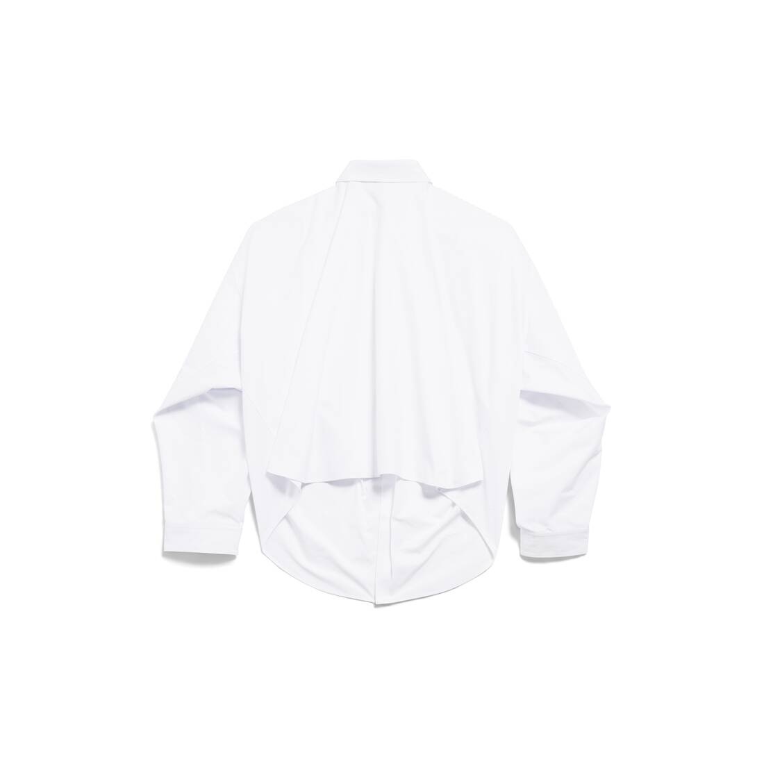 Women's Balenciaga Asymmetric Shirt Large Fit in White - 6