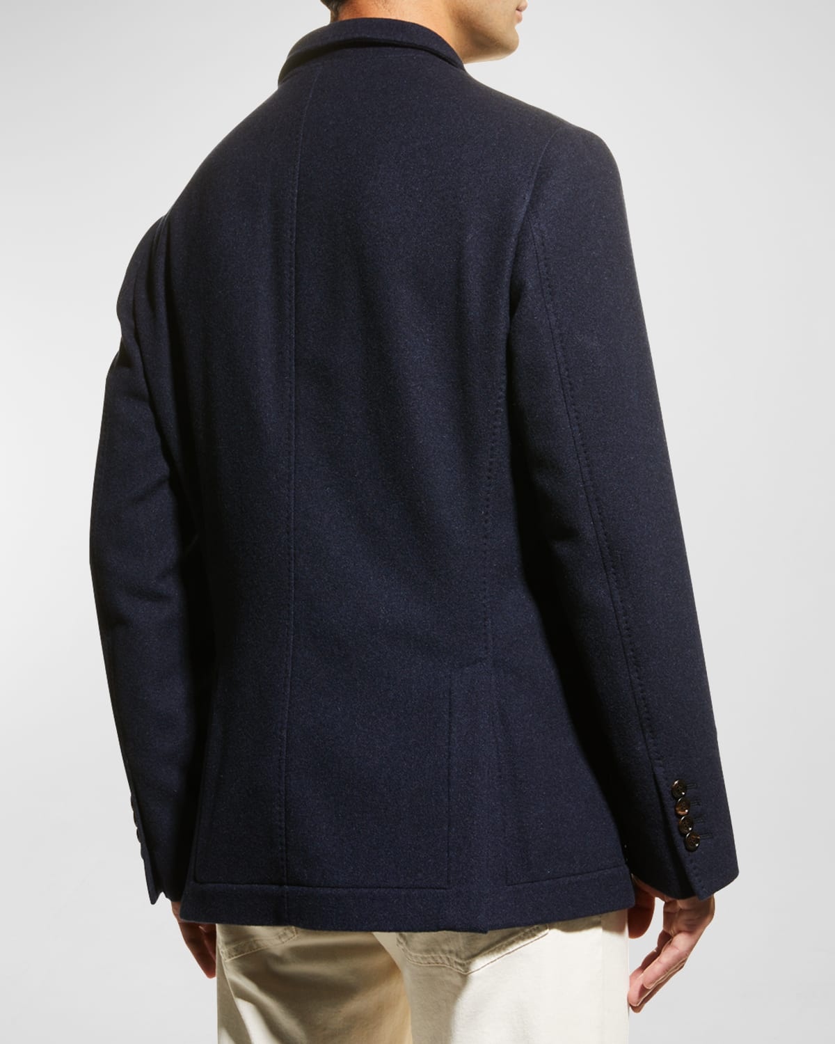 Men's Cashmere Blazer Coat - 5
