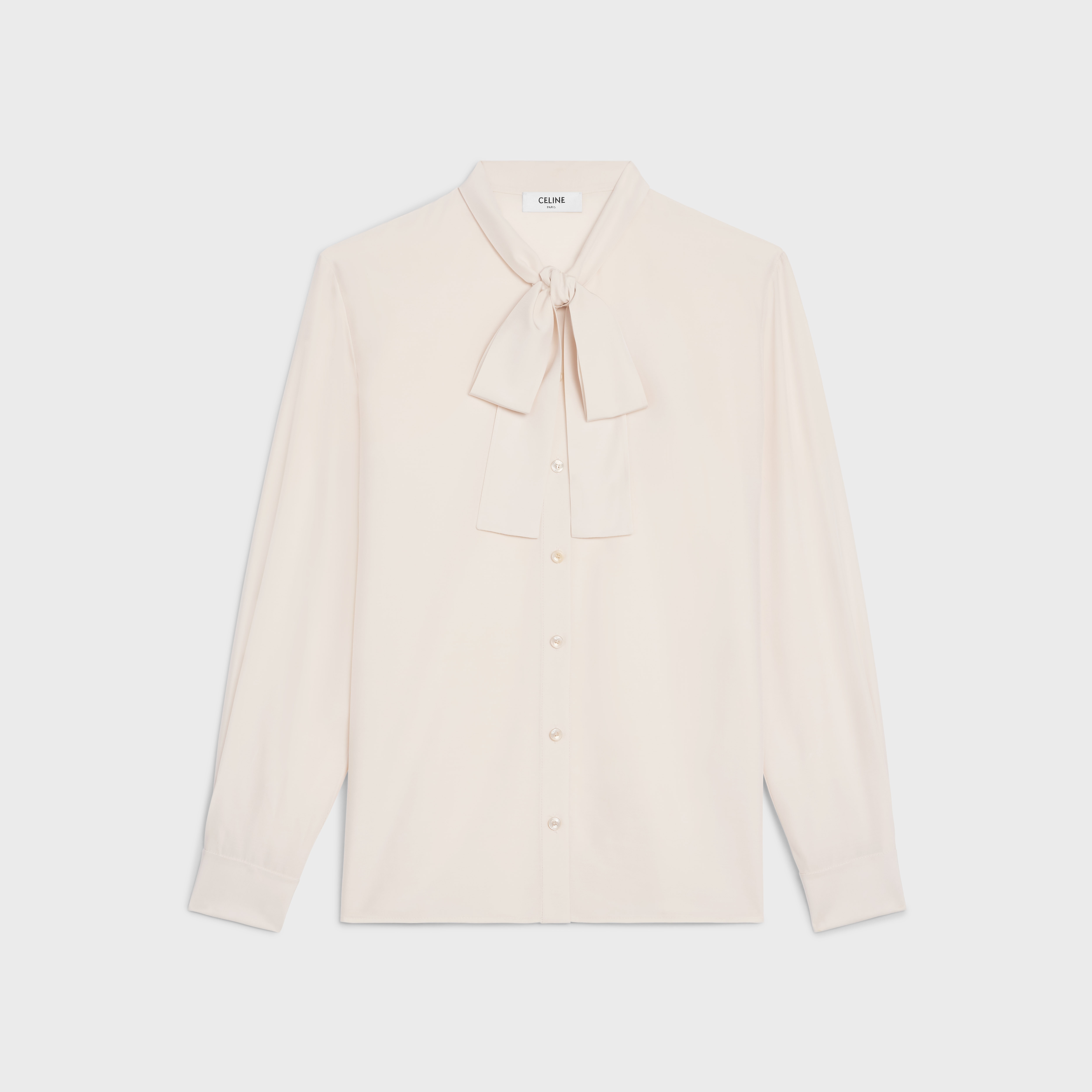 LAVALLIÈRE BLOUSE IN SILK AND WOOL - 1