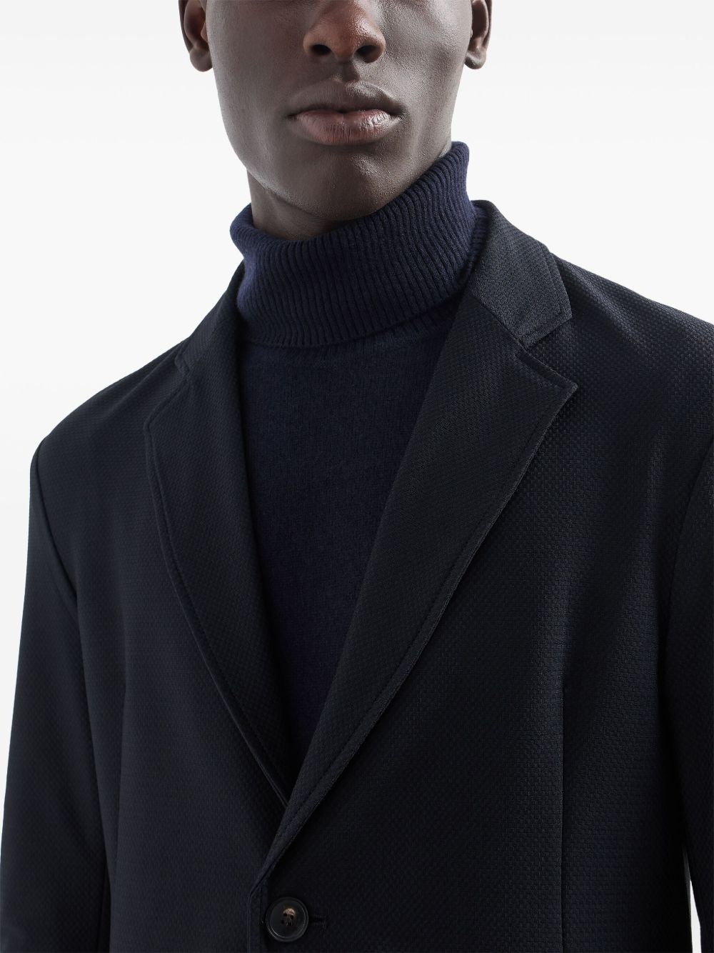 3D-patterned single-breasted blazer - 4