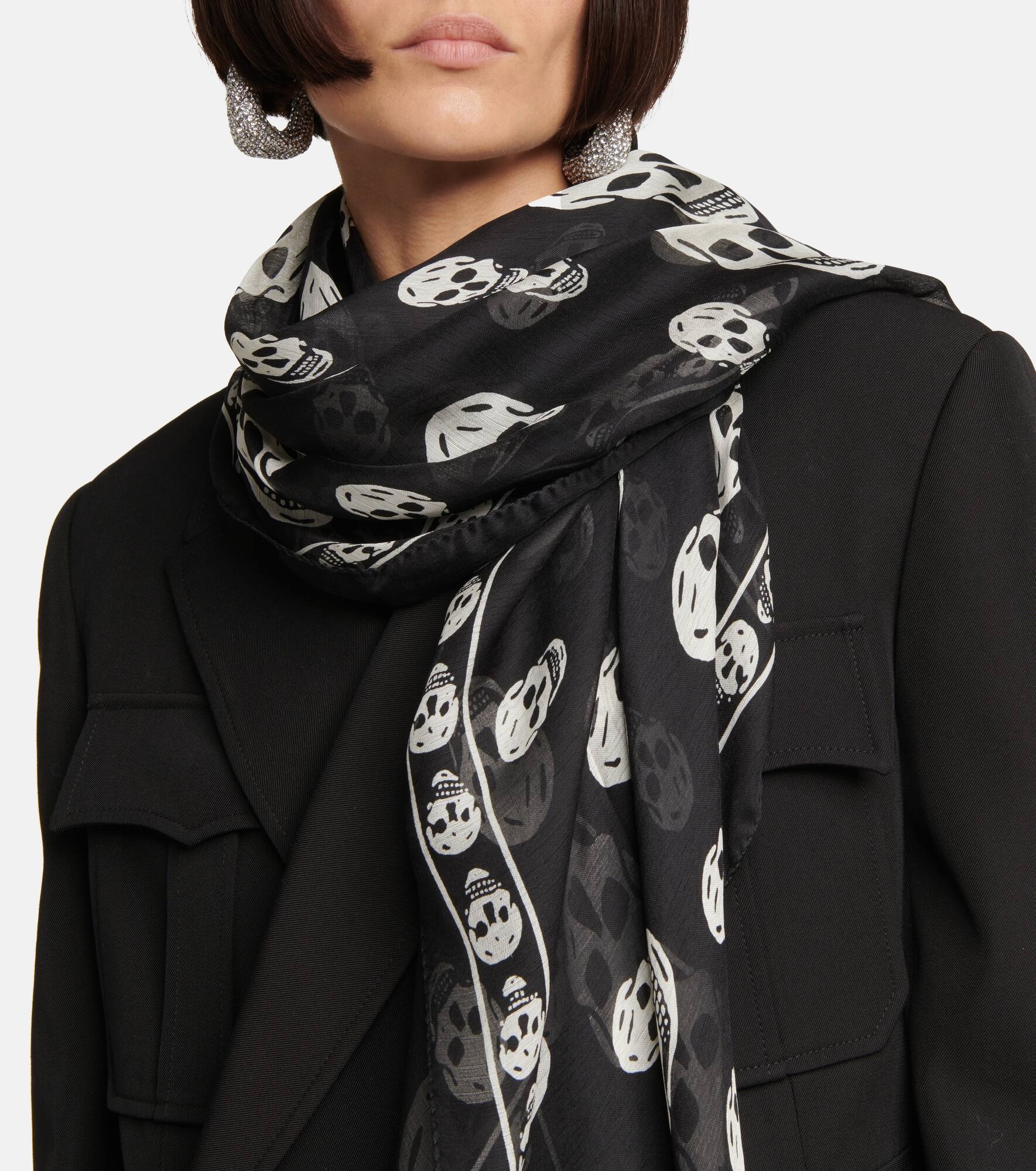 Printed silk scarf - 3