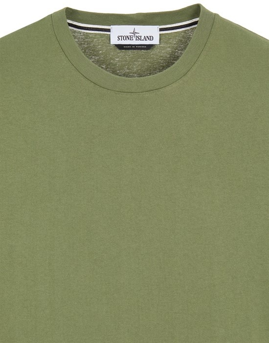 2NS83 30/1 COTTON JERSEY 'MICRO GRAPHICS TWO' PRINT_GARMENT DYED OLIVE GREEN - 3