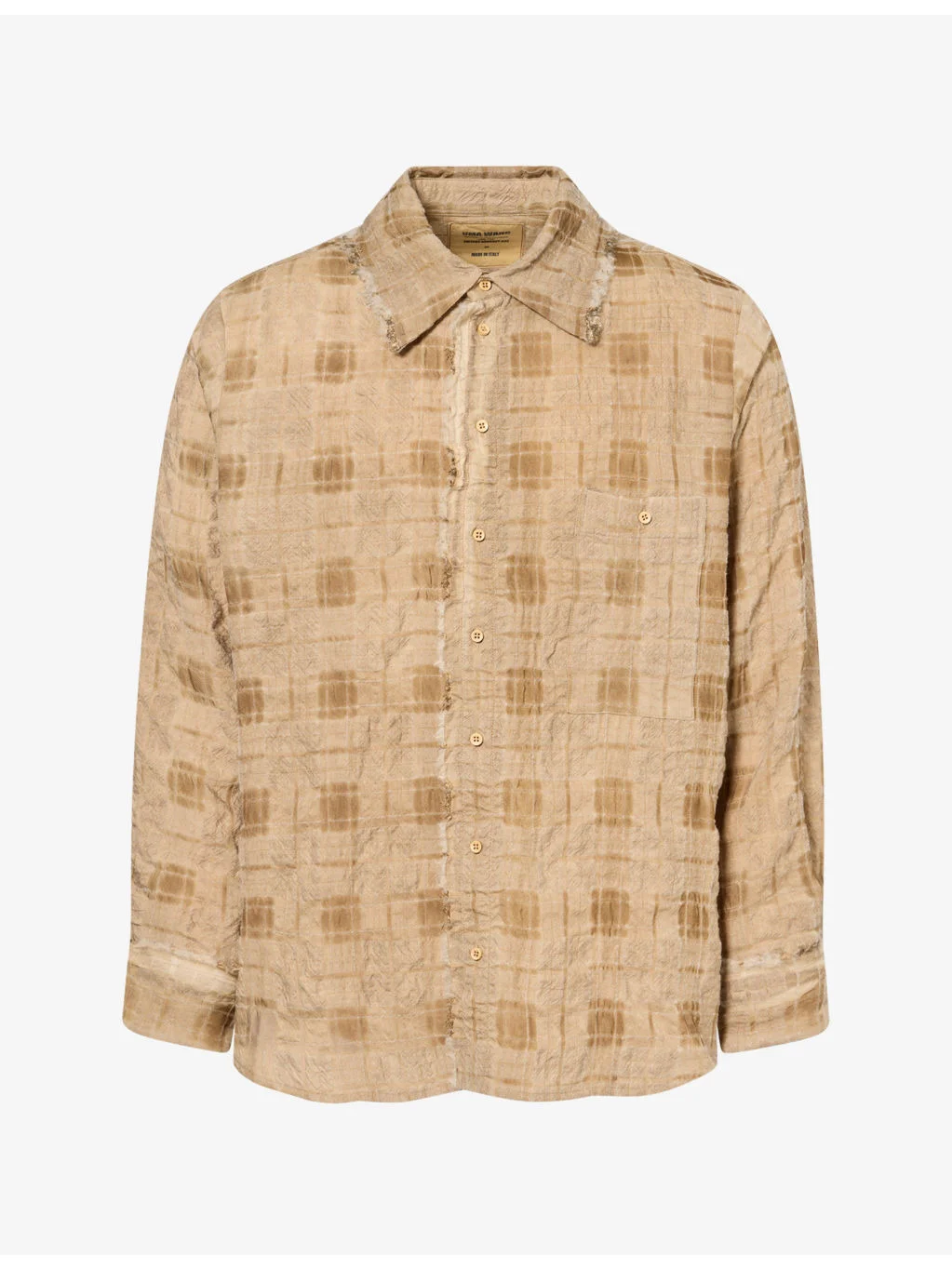 Tab Checked Virgin Wool-Blend Shirt - 1